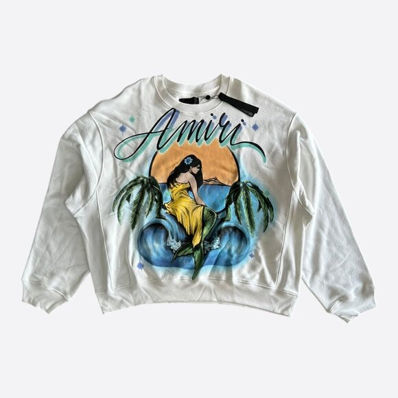 Amiri White Mermaid Graphic Sweater - Picture 1 of 4